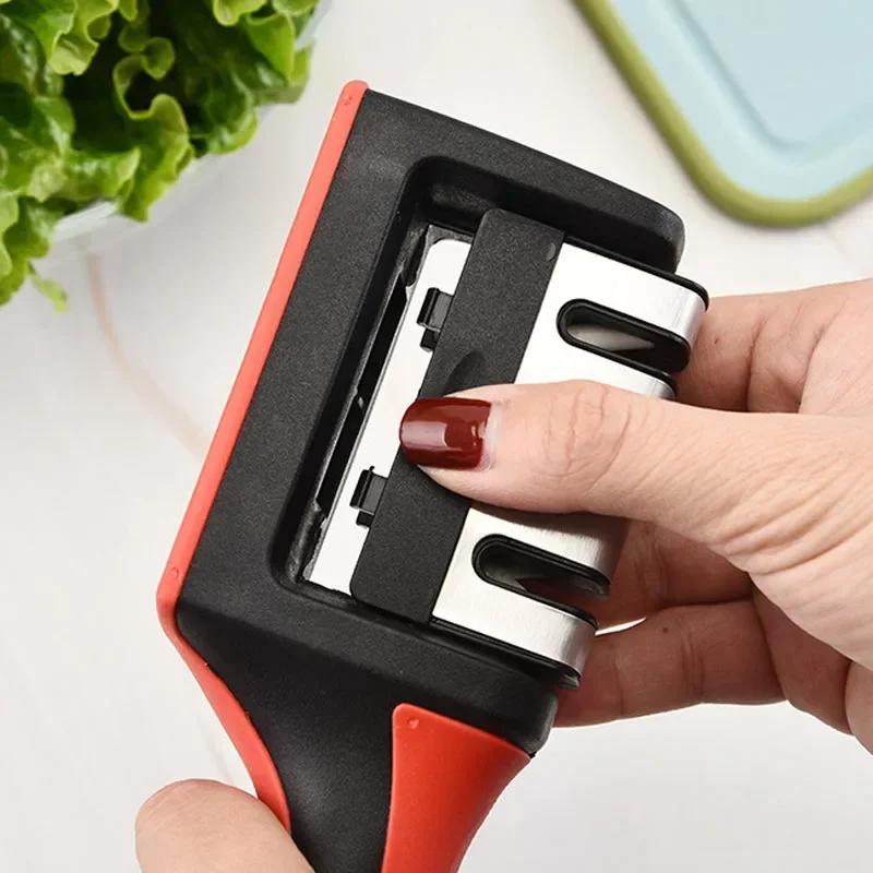 4-stage Knife Sharpener Camping Professional Sharpening Tools Diamond Coated Kitchen Blade Knives Accessories Dining Bar Home