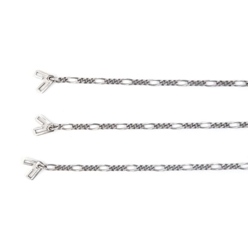 SEWNSWEN SILVER HAMMERED TAG CHAIN BRACELET