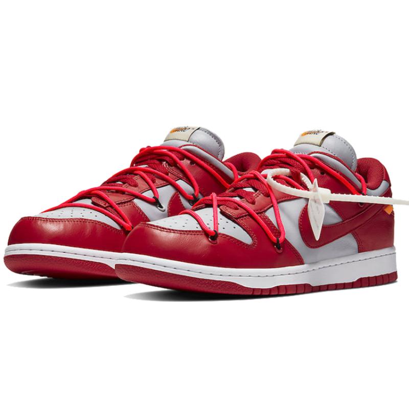 Nike Dunk Low Off White University Red Skate Shoes Sneakers CT0856-600