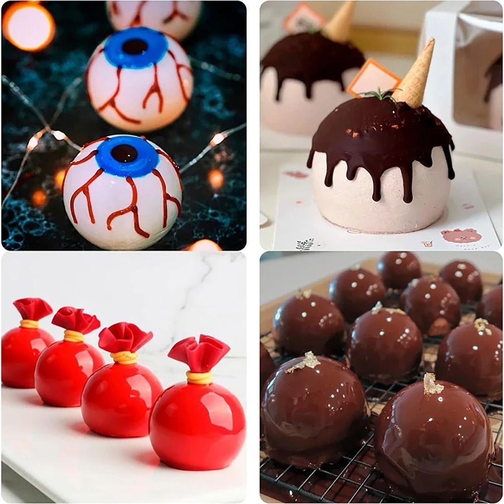 1Pcs DIY 3D Sphere Silicone Mold Kitchen Bakeware Accessories  French Dessert Chocolate Truffle