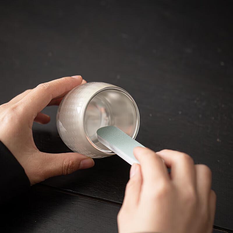 Master Zheng Wenqiang Ceramic Gilded Silver Buddhist Scripture Tea Cup