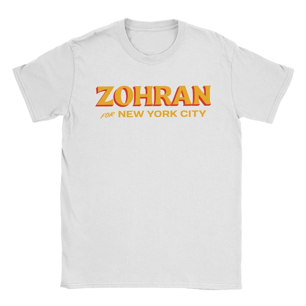 Zohran Mamdani pour T-shirt Homme New York City Coton Pur Mode T-shirt Col Rond T-shirts Manches Courtes Vêtements Idée Cadeau