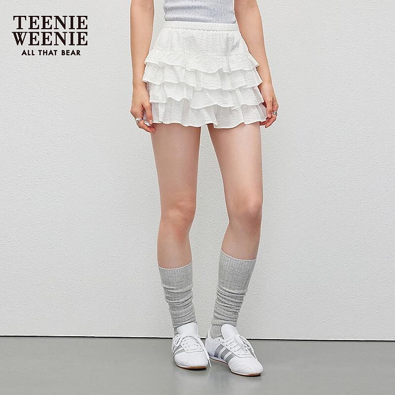 Teenie Weenie Bear 2025 Autumn Asymmetric Tiered Skirt