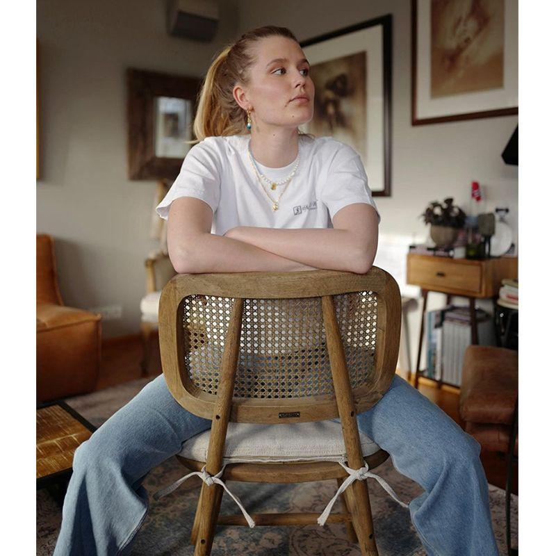 Fitness Club American Retro Sports Style Basic Style Casual Loose-Fitting Pure Cotton Short Sleeves Shoulder T-shirt for Women