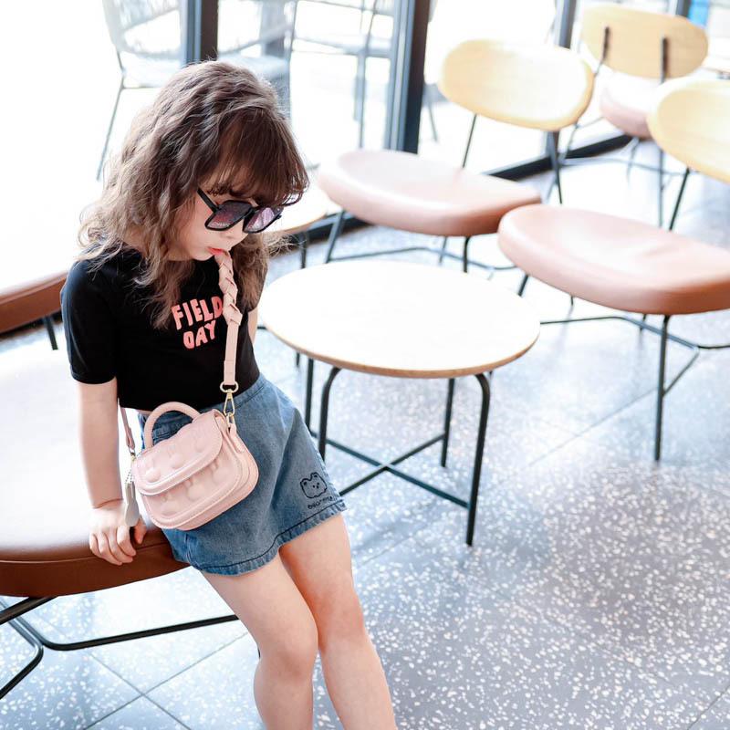Mini Childrens Small Square Bag Handbag Stylish Girls Printed Crossbody Bag
