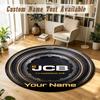 Round Rug Custom NameJCB Pattern Non Slip Carpet Home Floor Decor