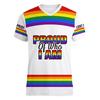 Mode Pride T-Shirt Liebe ist Liebe Regenbogen V-Ausschnitt T-Shirt Straßenfest Kurzarm Oversized T-Shirts