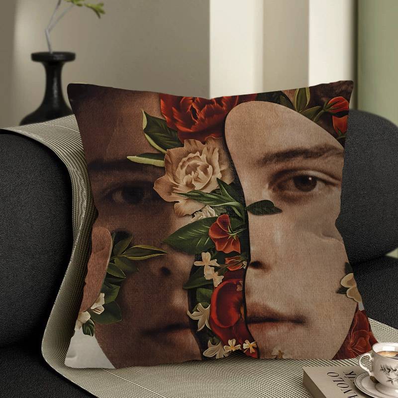 S-Shawn-Mendes Pop-Melodic Office Cushion Pillowcase Car Cushion Cover45X45CM Lumbar Pillowcase Sofa Pillowcover