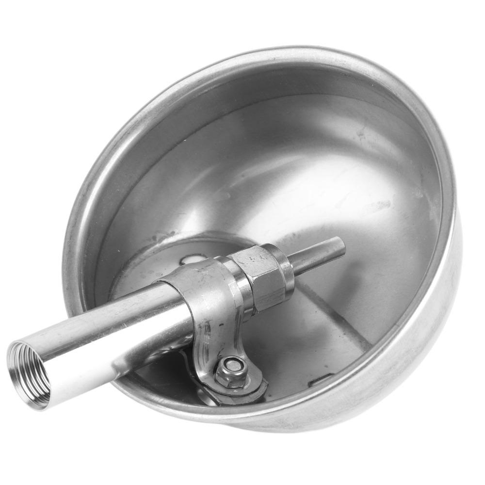 Durable Pig Water Feeder Silver Stainless Steel Pig Bowl Pig Drinking Water Bowl  Pig Farming