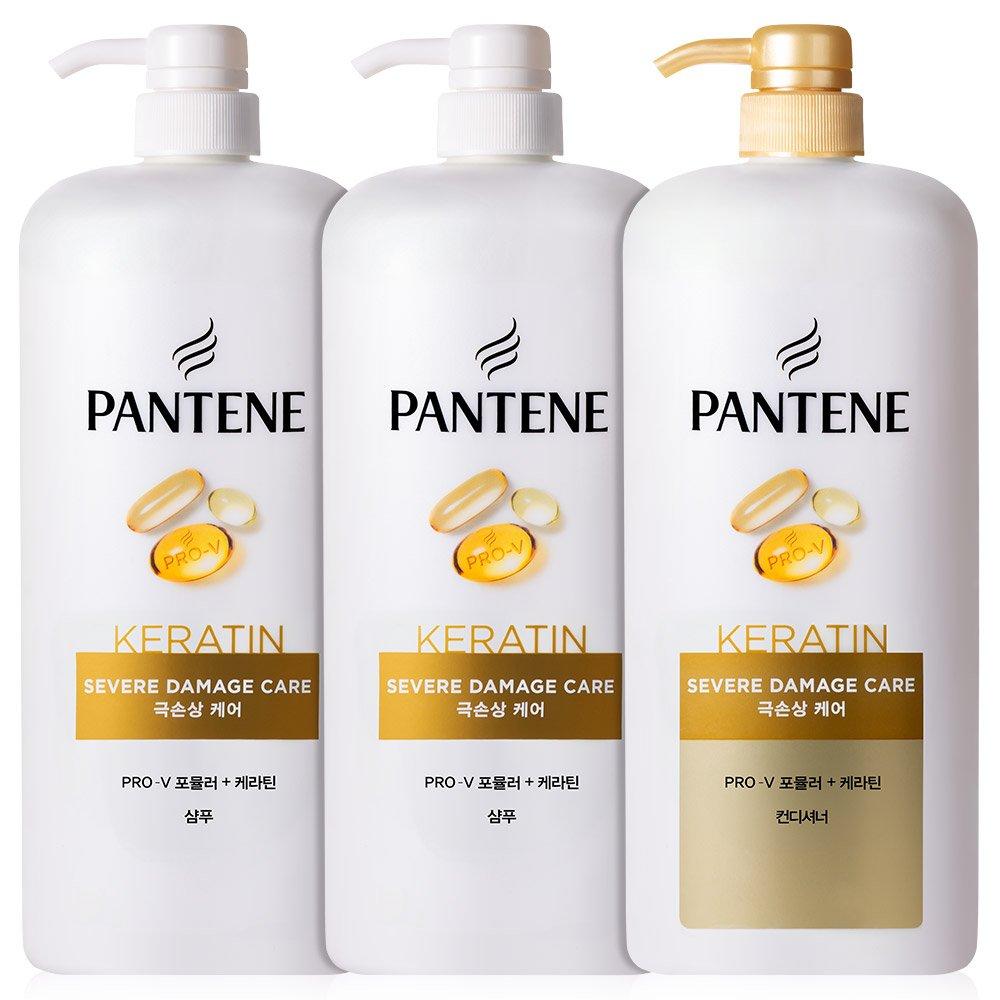 Pantene Tägliche Extreme-Schadenspflege Extra Großes Shampoo, Spülung 1200ml x 3 / Gesamt 3,6L (Glanzpflege für geschädigtes Haar)