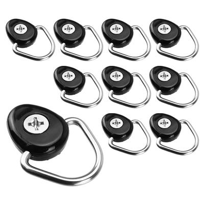 10 Pcs Car Utility Hooks Screw-on Net Hanger Mount Scratch Resistant (Round)