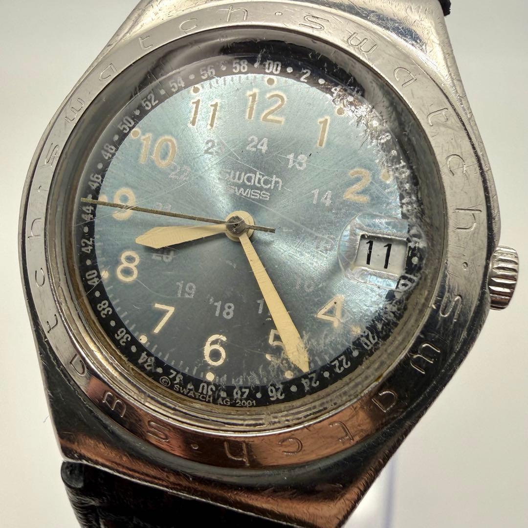 Used Working New belt New battery Swatch Swatch IRONY watch Blue