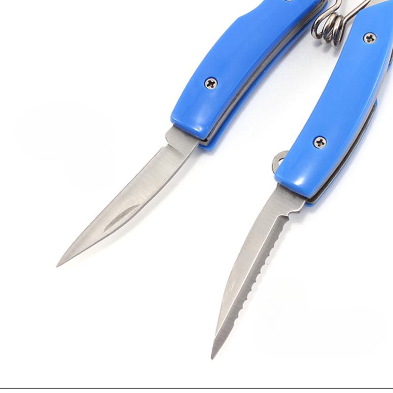 Stainless Steel Luia Pliers with Folding Knife Disconnector Fish Mouth Pliers Fishing Scissors Open Ring Pliers Rowing Rope Kayak Camping Fishing Tool