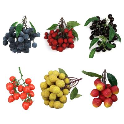 Rtificial Fruit Bunch of Plastic Simulation Fruit Photography Props for Kitchen Parties Decorations, 6 Kind of Fruit