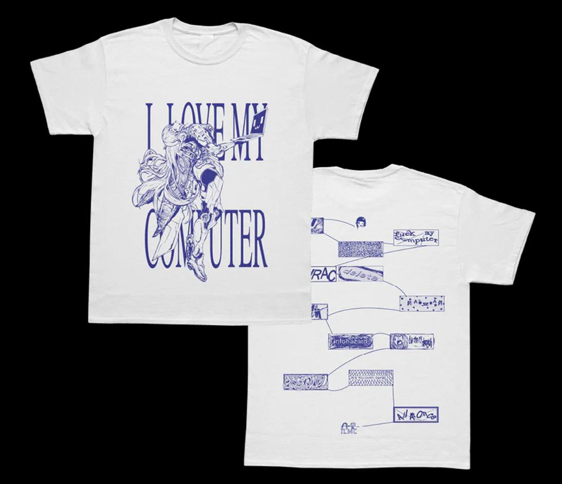 Ninajirachi I Love My Computer 2 sides white shirt All sizes 1F2899 L