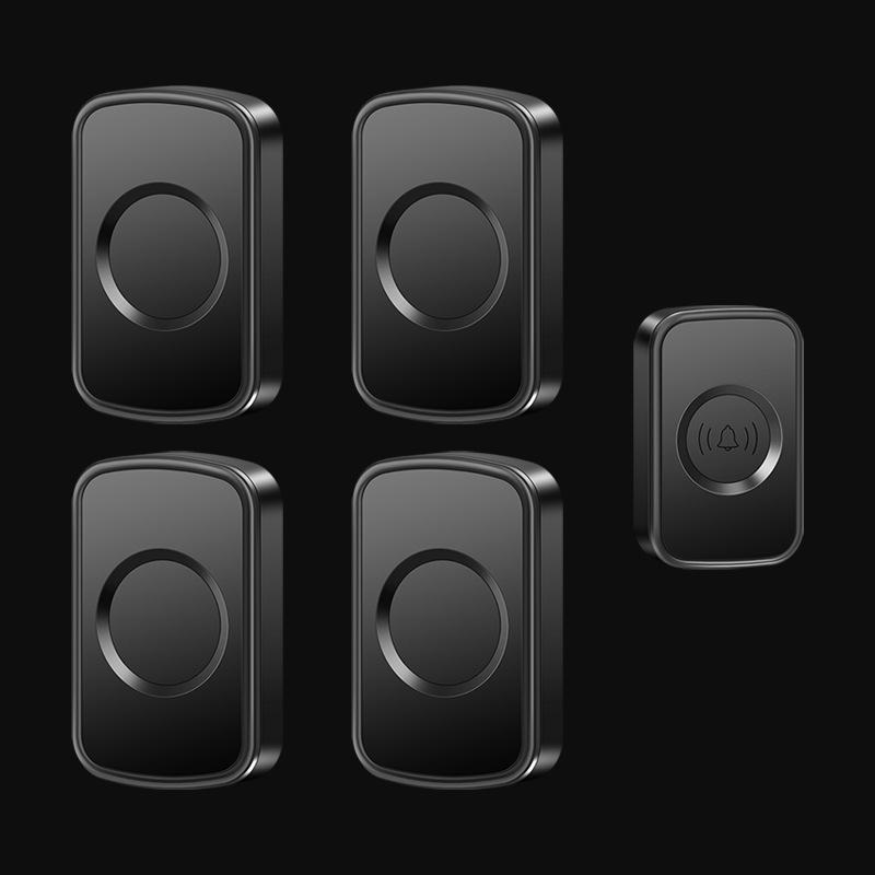 Battery and DC Powered Wireless Doorbell with Plug-in Free Call Button for Home Use