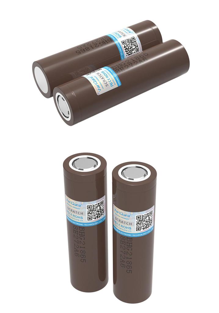 VariCore 3.7V 3000mAh 18650 Lithium Battery with Nickel Tabs, 15A Discharge