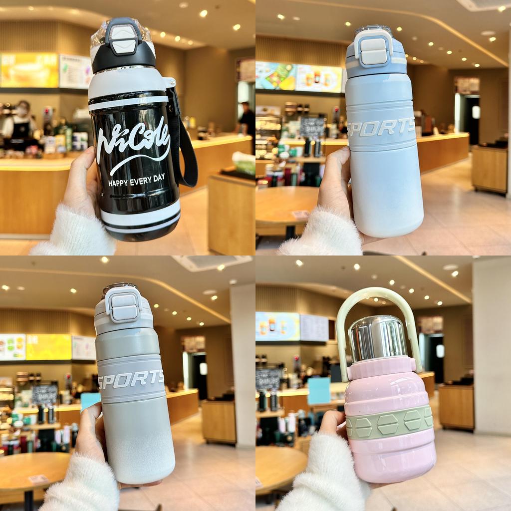 Travel Portable Insulated Mug With Straw Lock For Office And Outdoors
