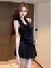Women's 2026 Summer Lace Halter Dress: Chic, Waist-Cinched Short Skirt