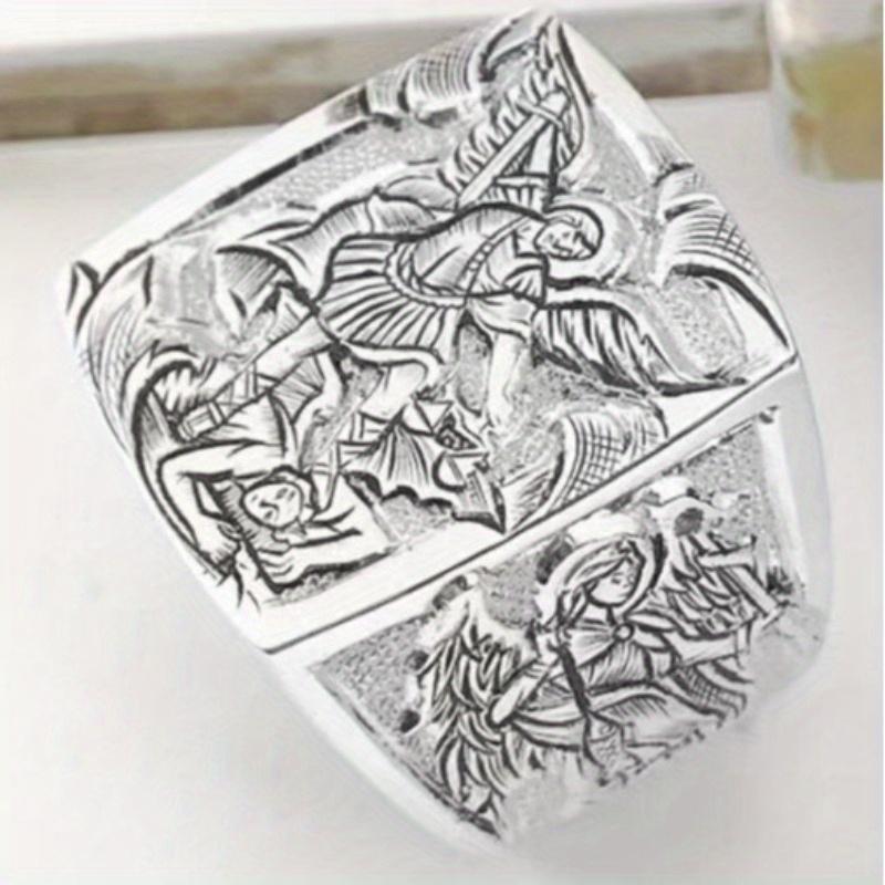 1Pc Fashion Golden Wind Ancient Greek Myths and Legends Memorial Ring, New Ring