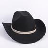 Popolare cappello da cowboy a tesa singola stile OL moda europea e americana cappello a cilindro di alta gamma per uomo e donna cappello jazz cappello di feltro