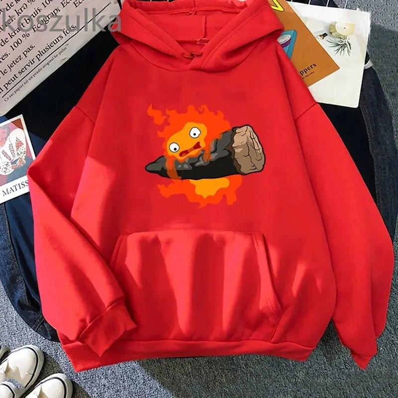 2023 Верхняя одежда Calcifer Howl Moving Castle Studio Ghibli Верхняя одежда Толстовки — фото 10