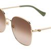 GUCCI Metallic Butterfly Square-frame Sunglasses Metallic Butterfly Sunglasses Women's