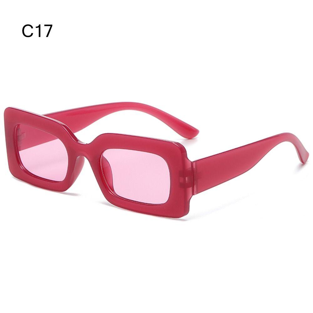 Candy Color Rectangle Sunglasses for Women Men Y2K Sun Glasses Vintage Shades Eyewear UV400 Protection 90’s Party Favors