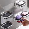 Wall Mounted Double Layer Soap Dish ABS Material No Drilling Required for Bathroom Kitchen