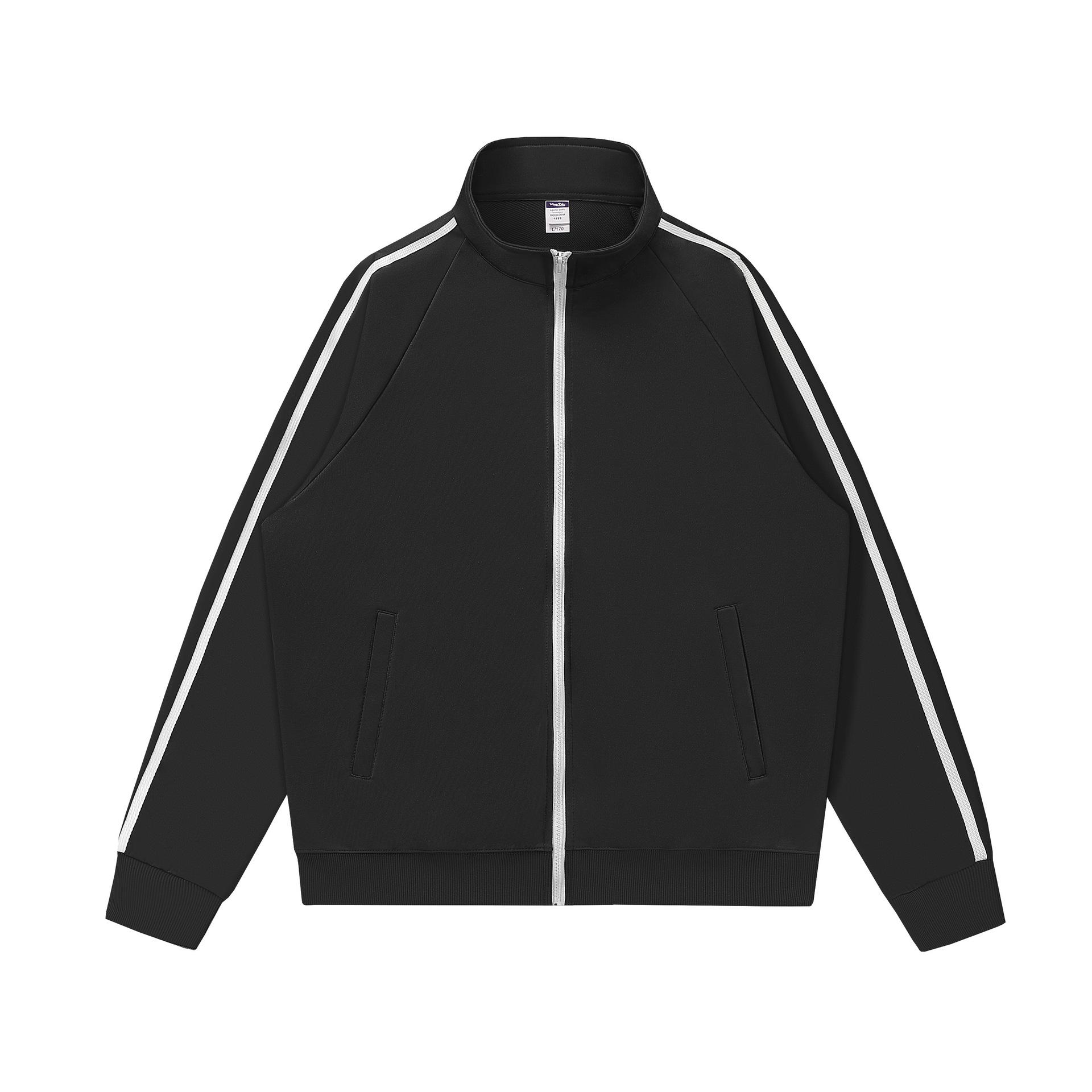 Unisex Color Block Stand Collar Zip-Up Baseball Hoodie Jacket 2XL