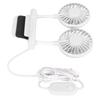 Monitor Fan 2 Heads 3 Speed Modes 6.6ft USB Cable Noiseless Space Saving Clip On Computer Fan for Family Office