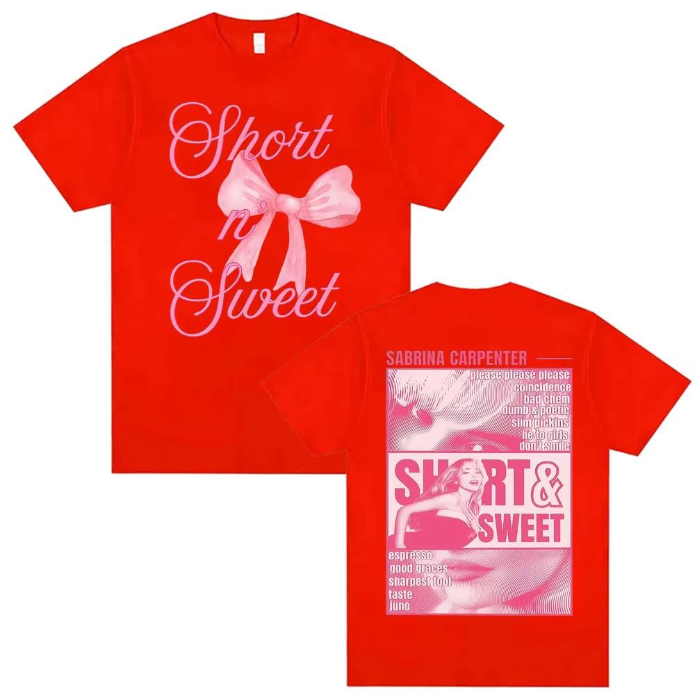 Sabrina Carpenter Short N Sweet Pop Music Fan Gift T Shirts Men Women Fashion Trending Aesthetic T Shirt Casual Cotton Top