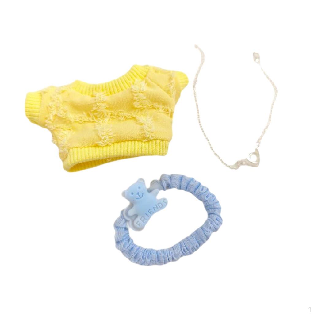 Ensemble de costume pour poupées, Jouet de décoration DIY Jeunes filles, Tenues avec pendentif Poupée 17cm