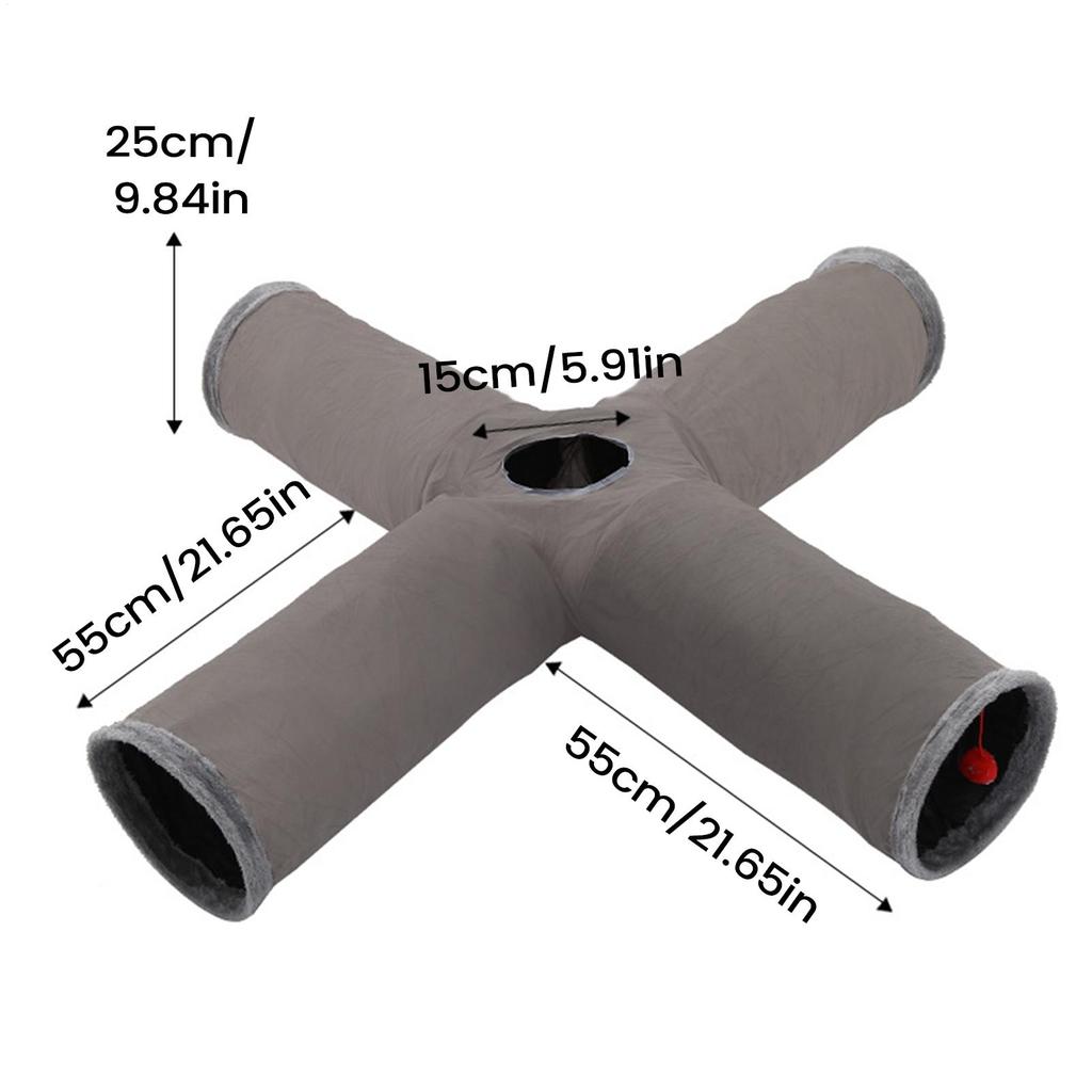 Tunnels For Indoor Cats Maze Puzzle Interactive Foldable Flexible Cat Play Tunnel For Kitten Pet Christmas Halloween Birthday