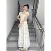 Floral Suspender Dress Children's Summer New Temperament Waist Pear-shaped Body Long Dress Small Flying Sleeves