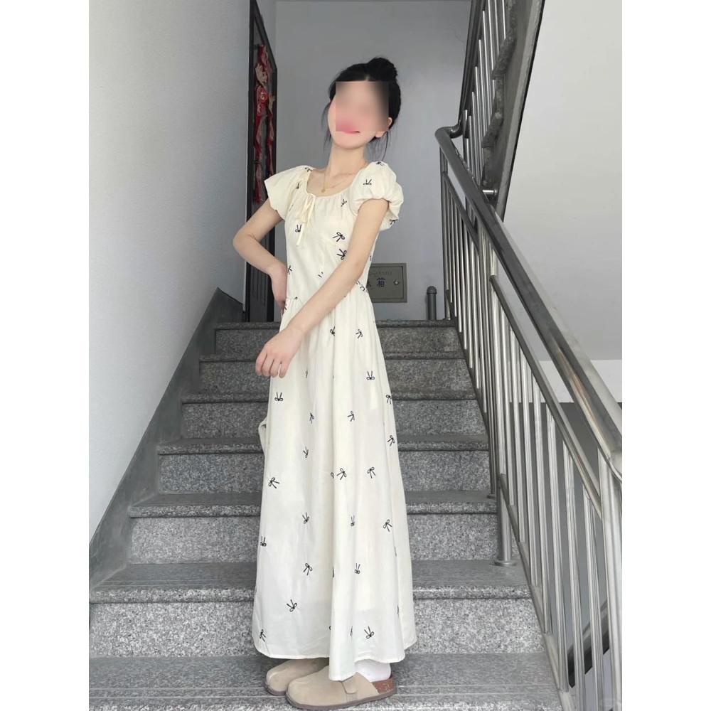 Floral Suspender Dress Children's Summer New Temperament Waist Pear-shaped Body Long Dress Small Flying Sleeves
