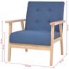 Fauteuil - vidaXL - Bleu - Tissu polyester - 1 place - Design contemporain