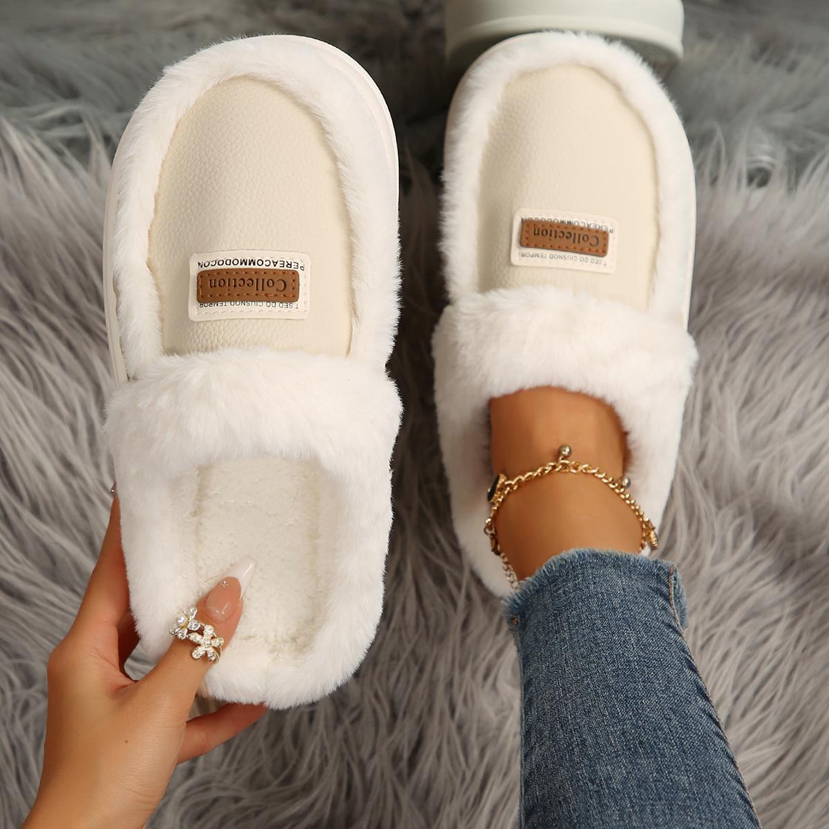 

Женские хлопковые тапочки осень-зима домашние нескользящие домашние тапочки теплые домашние плюшевые туфли пара тапочек женские Zapatos De Mujer 36-37 бежевый