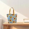 Charming Mini Canvas Lunch Tote Soft Cotton Linen Handbag For Daily Use