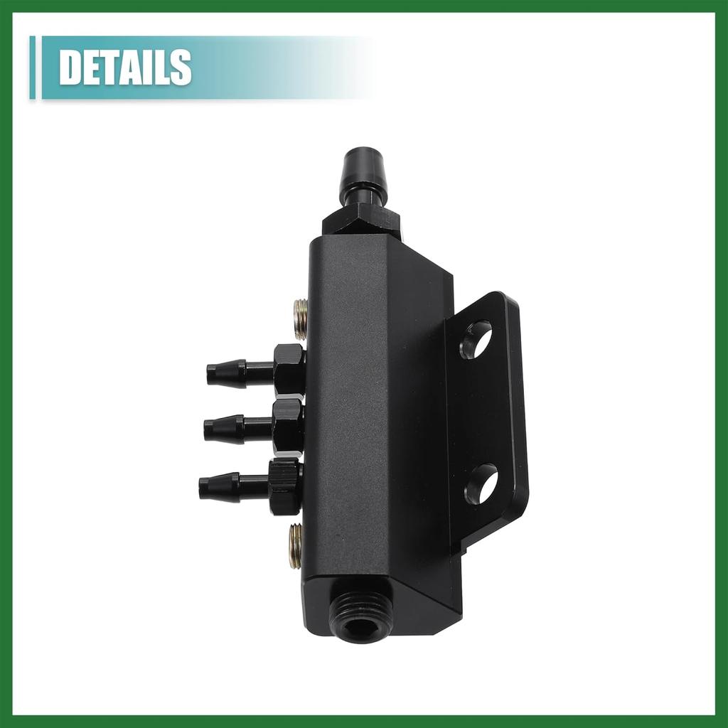 Motoforti Universal Vacuum Manifold Kit 1/8" Ports 1/2" Interfaces Block Intake Manifold for Car Fuel Gas Wastegate Turbo Boost Long-lasting