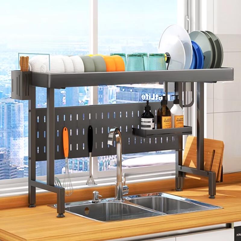 

Retractable Double-Layer Kitchen Storage Rack