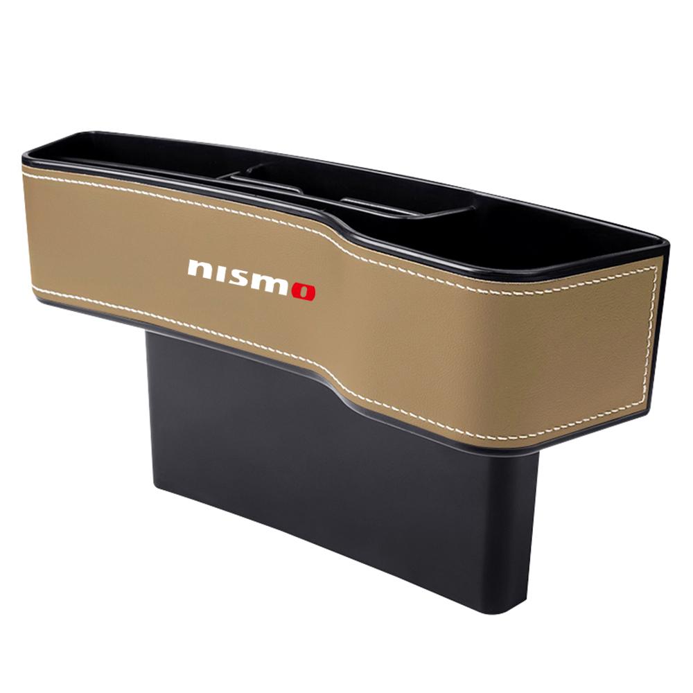 Organizador de Asiento de Coche Relleno para Huecos Portavasos Caja de Almacenamiento para Ranuras del Asiento Accesorios Para Nissan Nismo X-trail Qashqai Leaf Tiida GTR