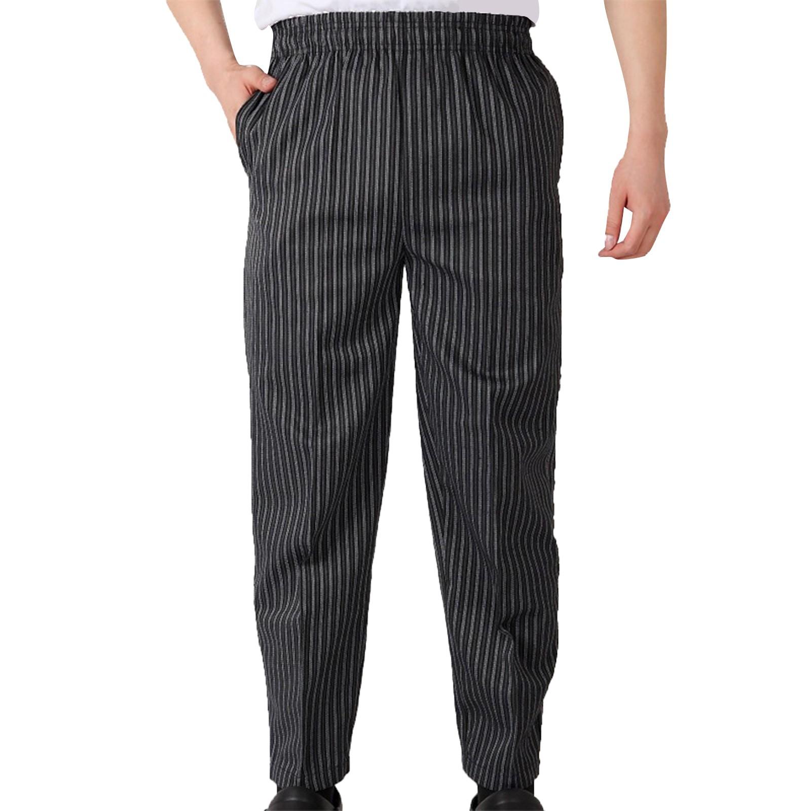 

Штаны для гостиничной униформы, полосатые брюки для поваров на кухне, эластичные брюки для официантов в ресторанах XL