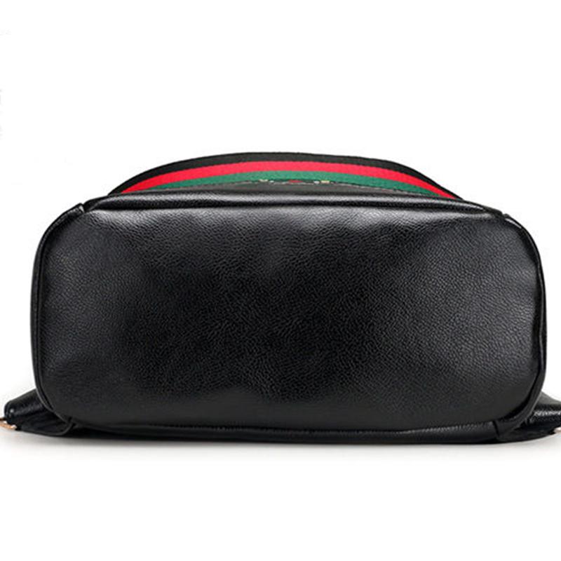 Double shoulder bag, large capacity dual-purpose women's bag, fashionable striped contrast Korean- women's backpack