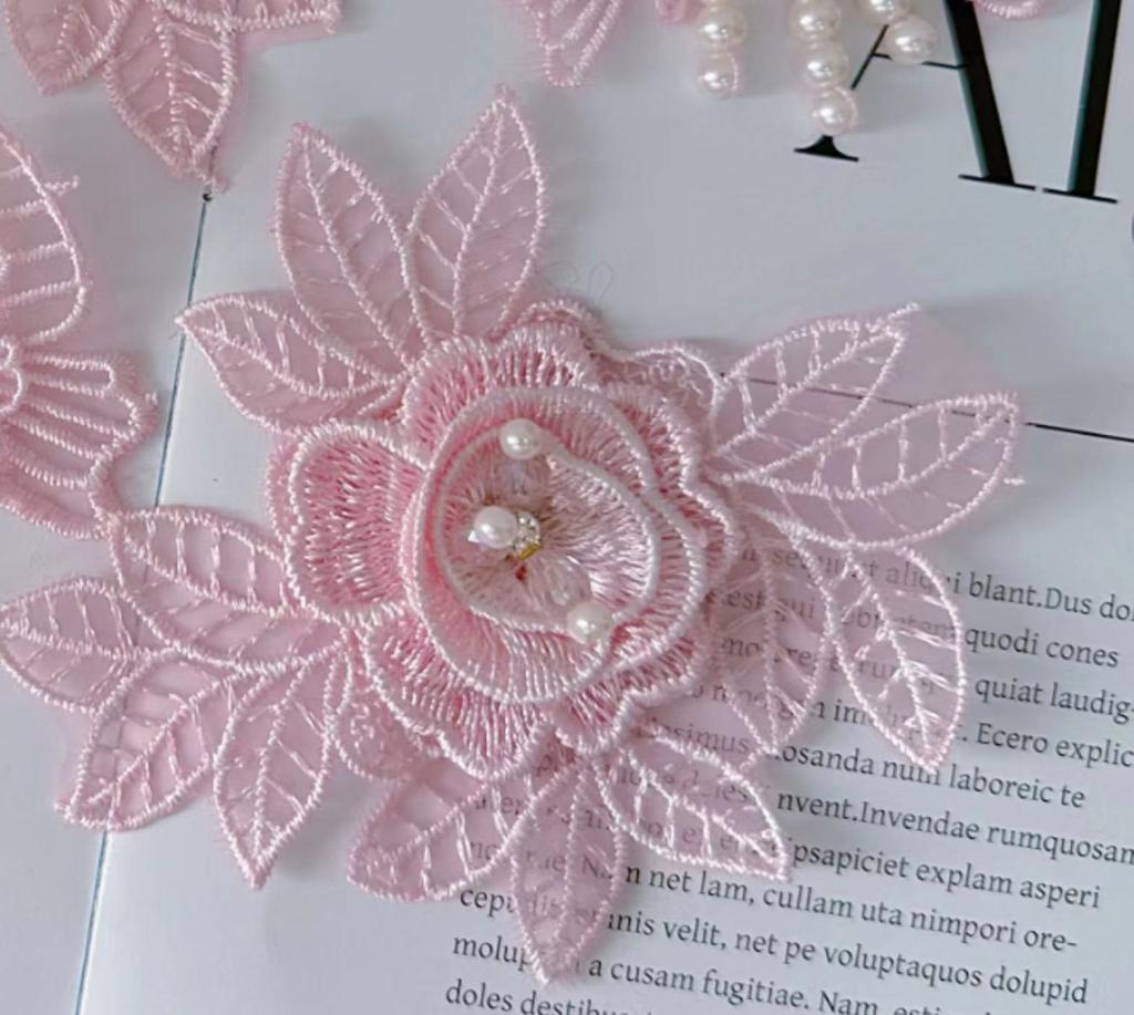 Eugen Yarn Multi-Layer Butterfly Bead Flower, Clothing Lace Accessories Decorative Flower
