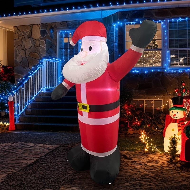 New Outdoor Christmas Inflatable Waving Santa Claus Decoration