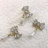 3Pcs Nail Charms Sparkling Stunning Visual Effect Ultra-Light Creative Shape Wide Application DIY Alloy Shiny Bow-knot Rhinestone Nail Art Decorations