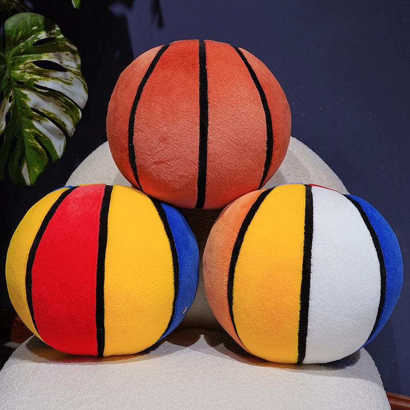 Basketball Plushie Simulation Basketball Throw Pillow Fill Plump Bedroom Decorations Skin-Friendly Holiday Gift For Boy And Girl