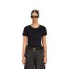 Moncler FW21 Letter Pattern Short Sleeve T-Shirt Women Tops Black H20938C00016829FB999