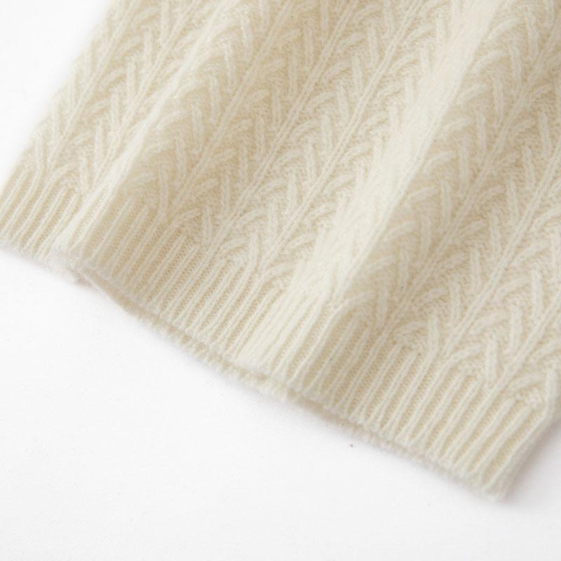 Women 100% Pure Cashmere Solid Color Beanie Hat  Knit Pattern Winter Warm Soft Slouchy Skullies Cap Cold Weather Accessory